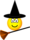Vliegende heks emoticon